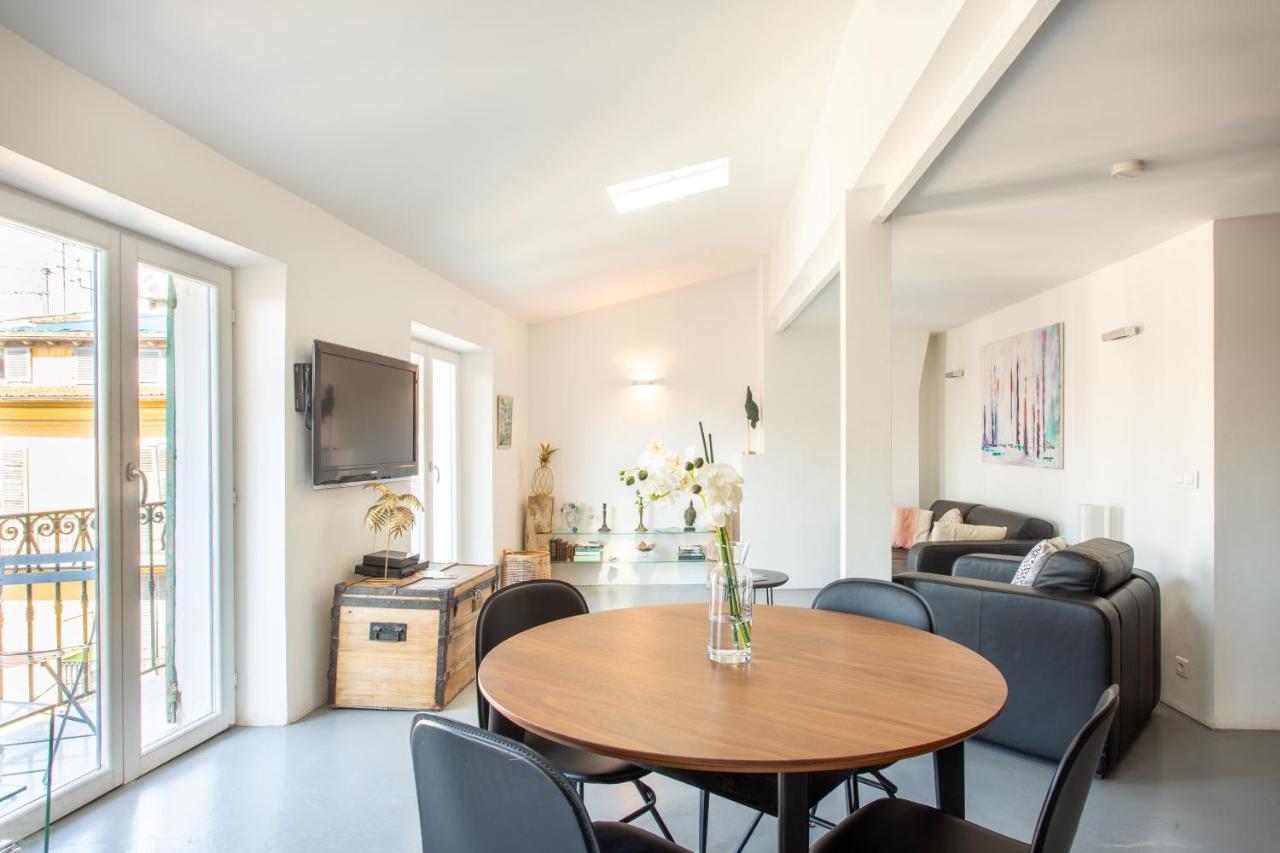 Ross 5- F2, Lumineux, Balcon, Loft, Clim, Vieux-Nizza Exterior foto