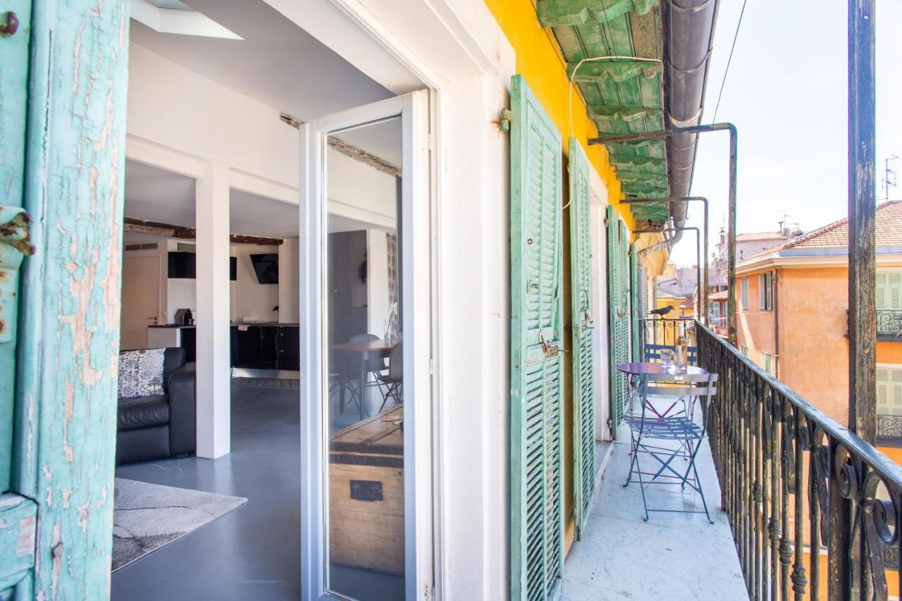 Ross 5- F2, Lumineux, Balcon, Loft, Clim, Vieux-Nizza Exterior foto