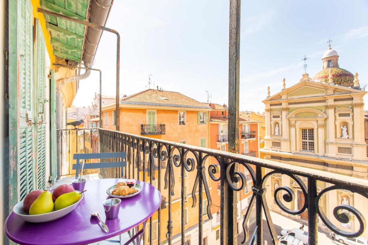 Ross 5- F2, Lumineux, Balcon, Loft, Clim, Vieux-Nizza Exterior foto