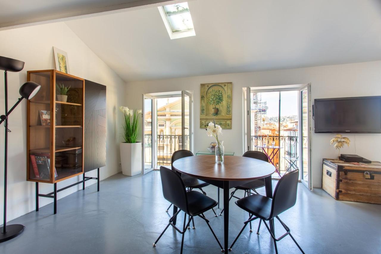 Ross 5- F2, Lumineux, Balcon, Loft, Clim, Vieux-Nizza Exterior foto