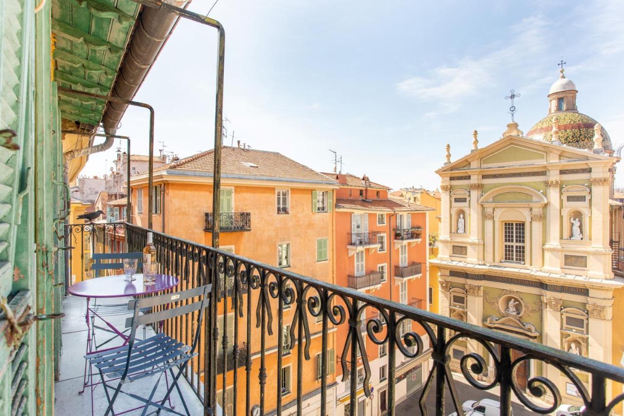 Ross 5- F2, Lumineux, Balcon, Loft, Clim, Vieux-Nizza Exterior foto